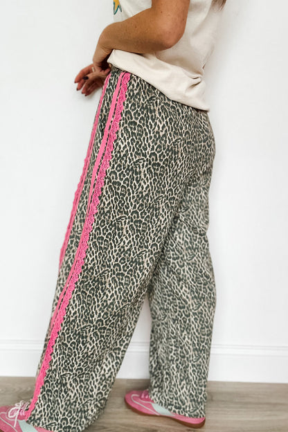 ~PREORDER ~ Brown Leopard Print Drawstring Pants ~PREORDER ~