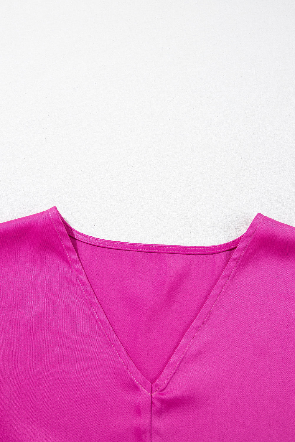 ~PREORDER ~ Bright Pink Silky V Neck Dolman Blouse ~PREORDER ~