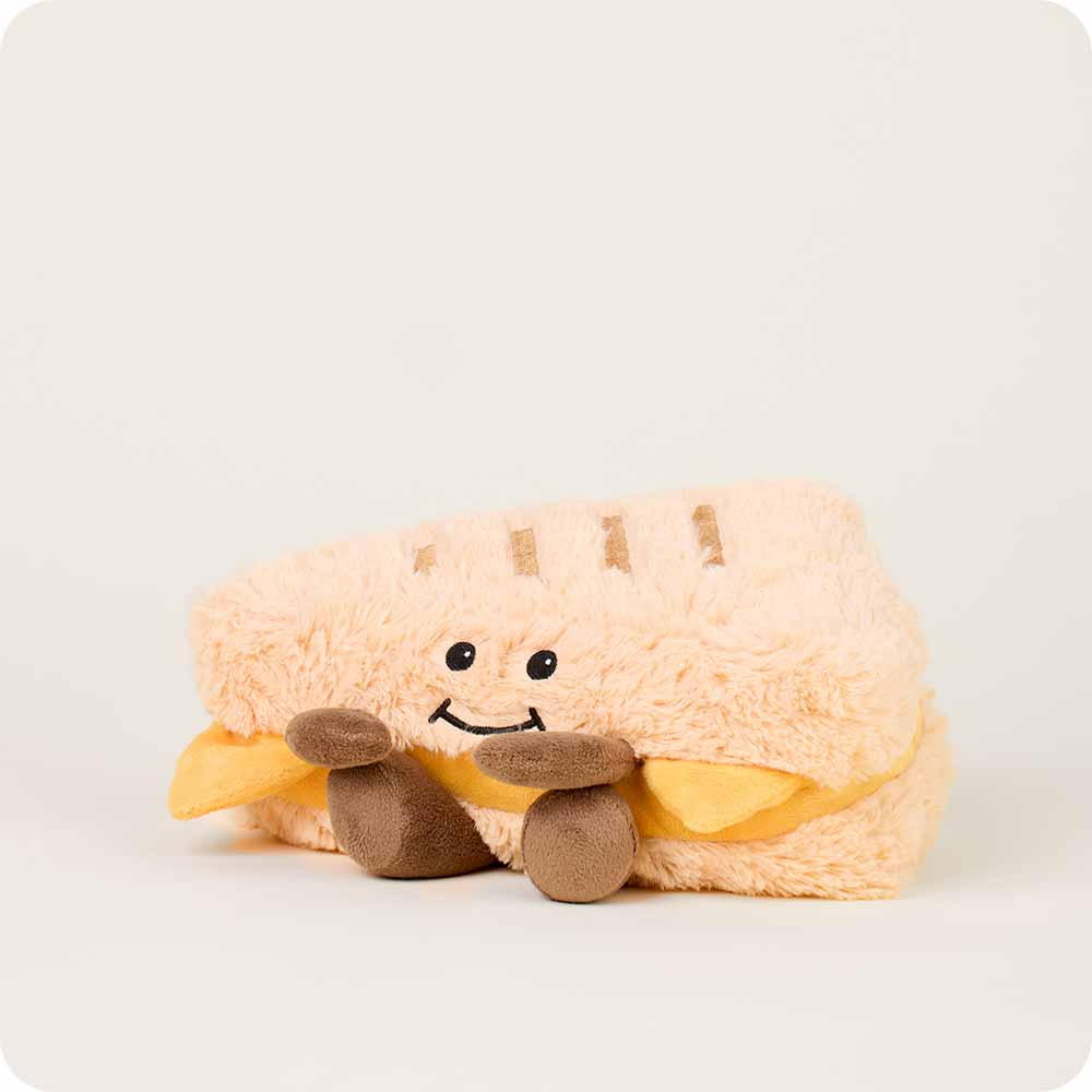Grilled Cheese Warmies Plush – Microwavable Lavender Scented Heating Pad Comfort Plush