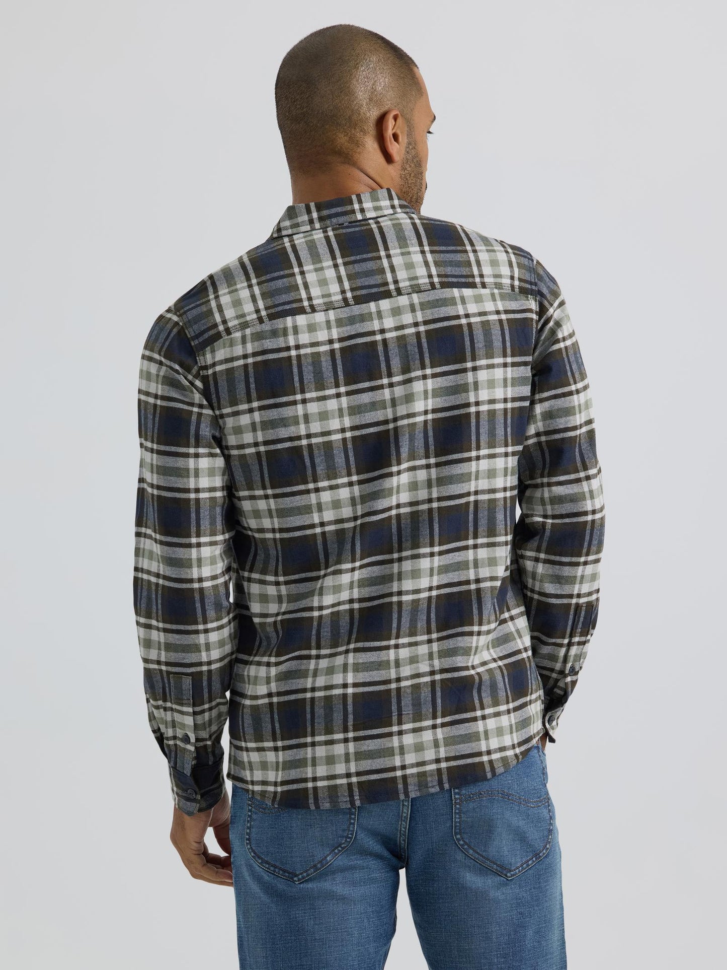 112354854 - Extreme Motion Working West Flannel Shirt - Plaid - Olive Night Plaid