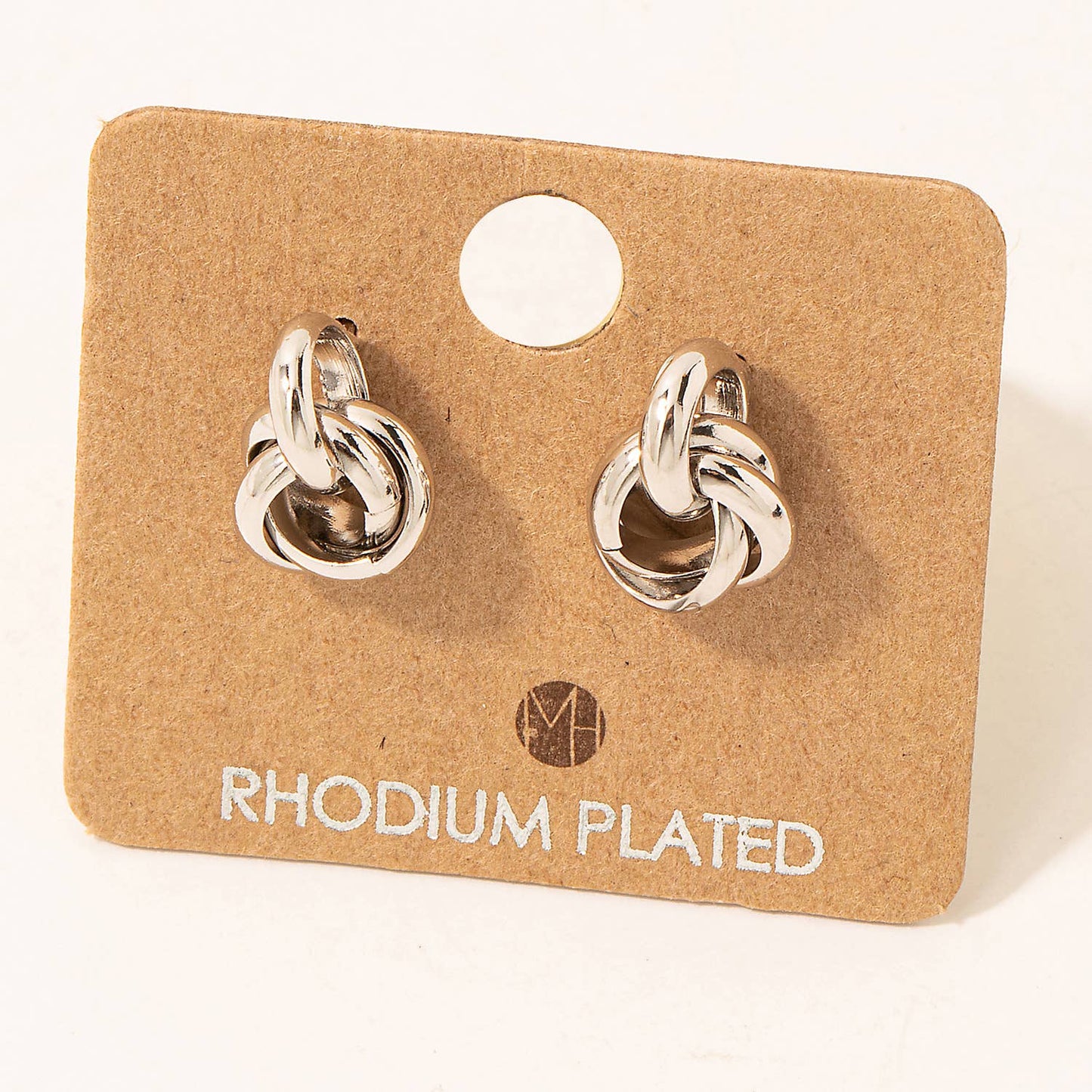 Metallic Knot Stud Earrings