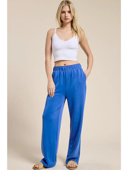 The Margo Scuba Wide Leg Pants – Pull-On Scuba Knit Boutique Lounge Trousers