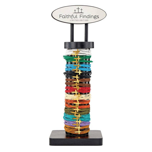 Faithful Findings Cross Woven Bracelet | Adjustable Multi-Color Faith Bracelet