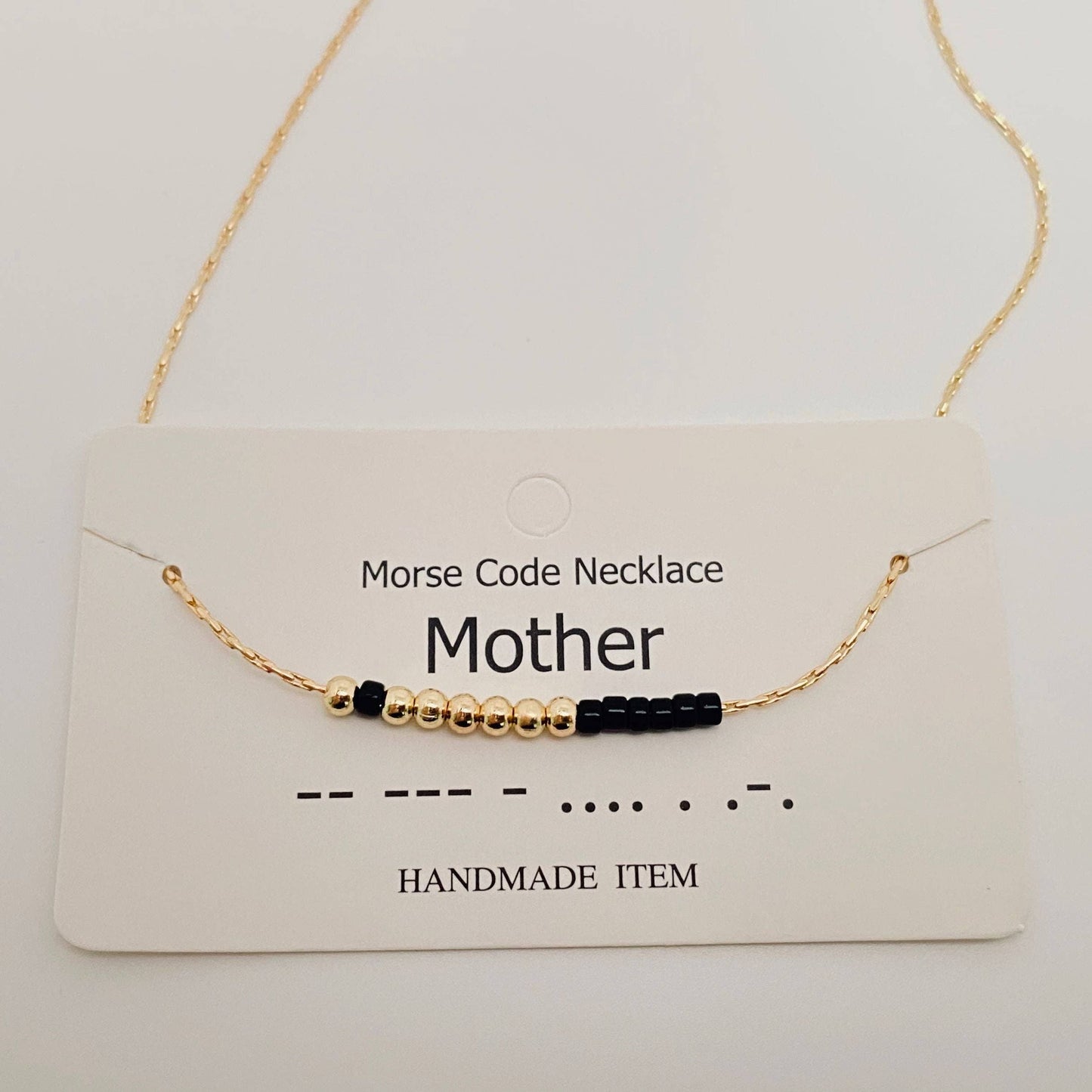 Personality Handmade Morse Code Necklace with Card