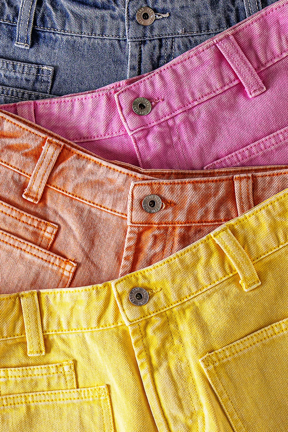 VERY JEAN Mineral Washed Denim Frayed Hem Shorts