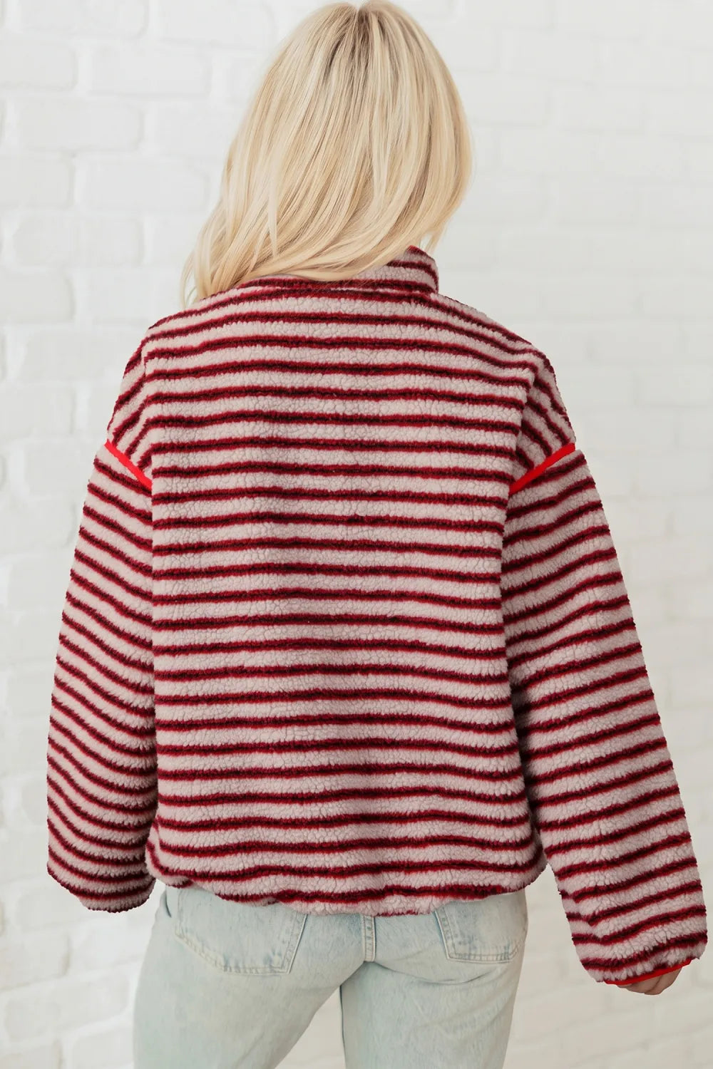 ~PREORDER~ Peppermint Cozy Striped Sherpa Pullover ~PREORDER~