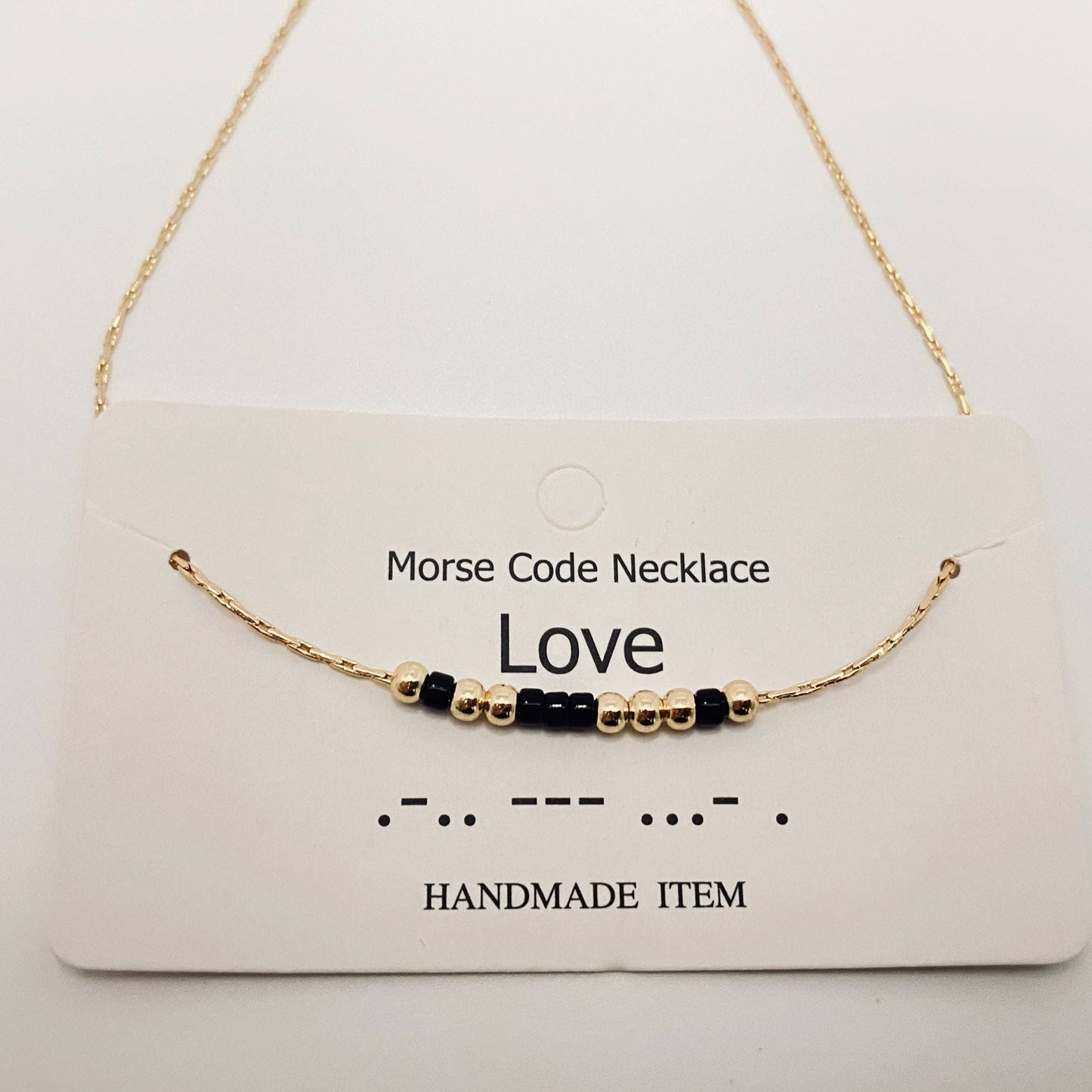 Personality Handmade Morse Code Necklace with Card