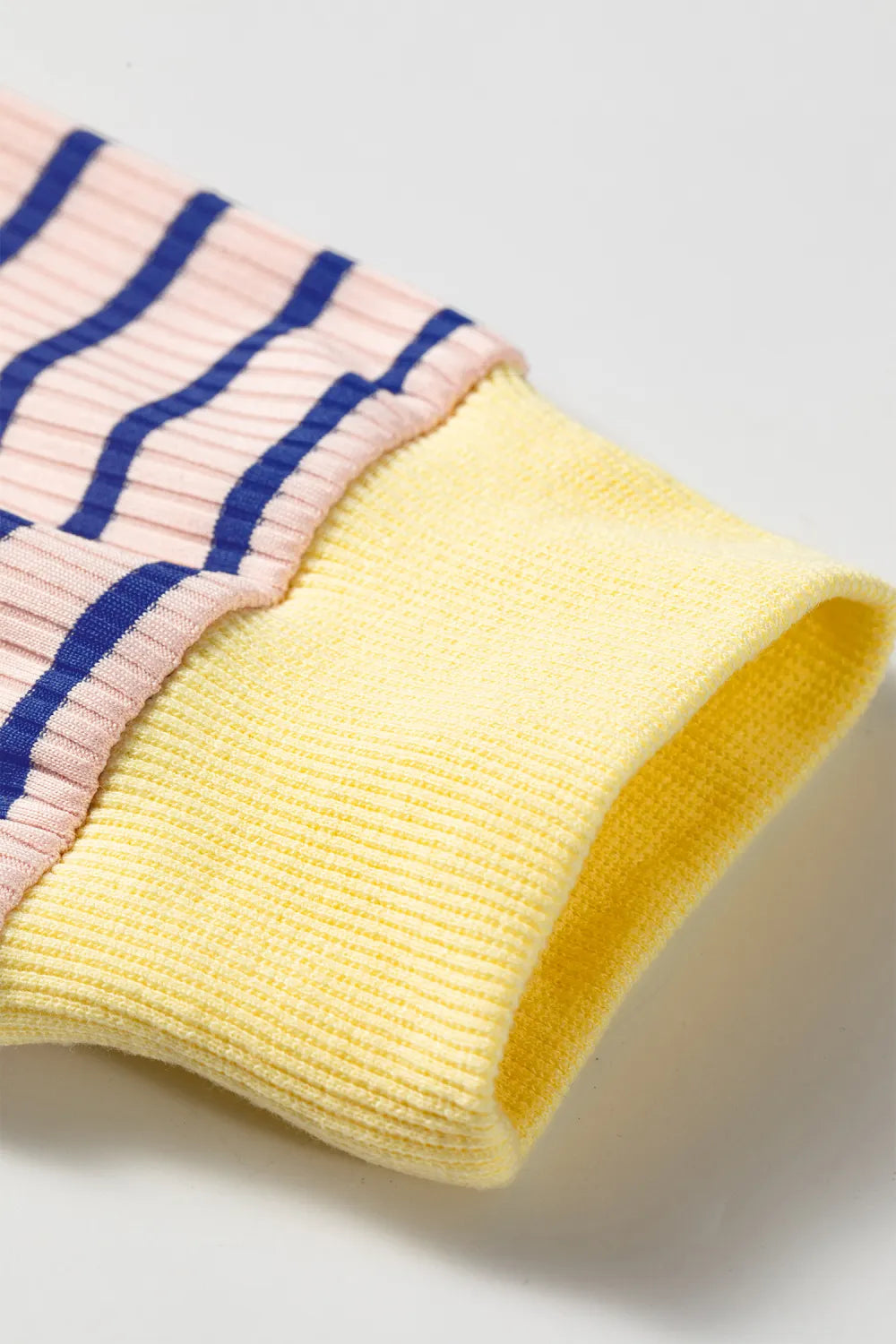 ~PREORDER~ Blue Stripe Contrast Long Sleeve Crew Neck Pullover Top ~PREORDER~