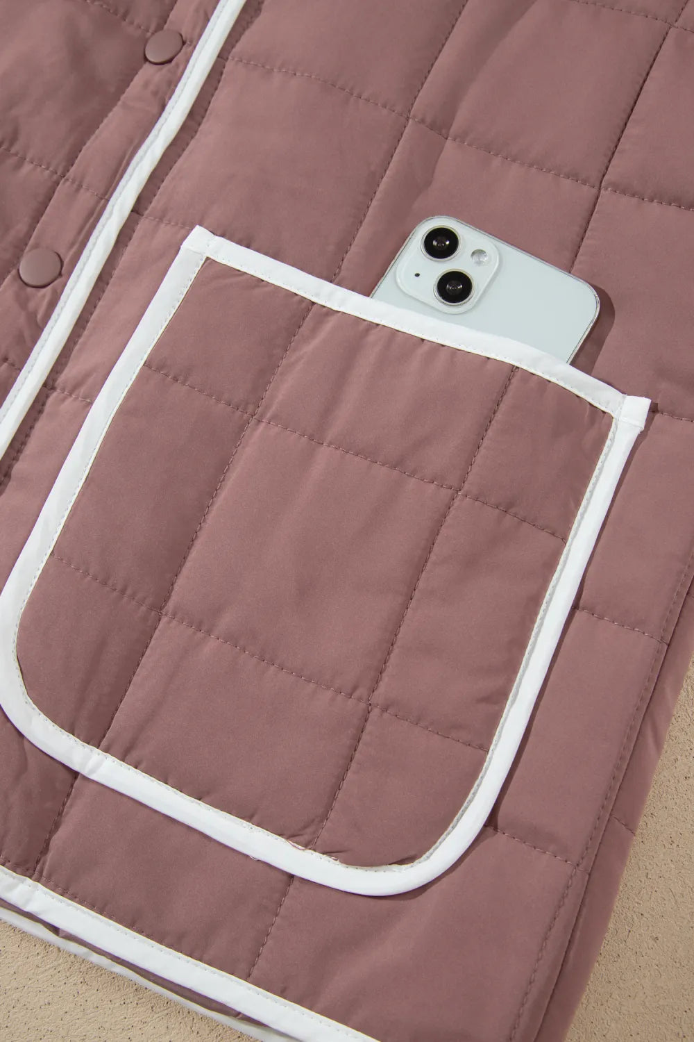 ~PREORDER~ Cocoa Rose Quilted Contrast Trim Jacket ~PREORDER~
