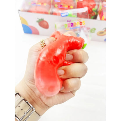 Berry Squeeze Crunchy Strawberry Squishy Toy