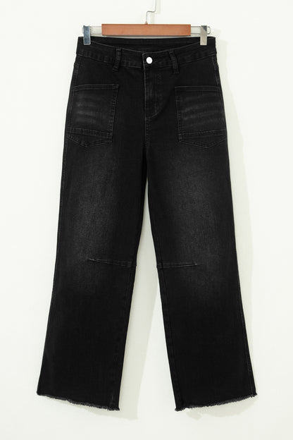 ~PREORDER ~ Frayed Cropped Straight Jeans ~PREORDER ~