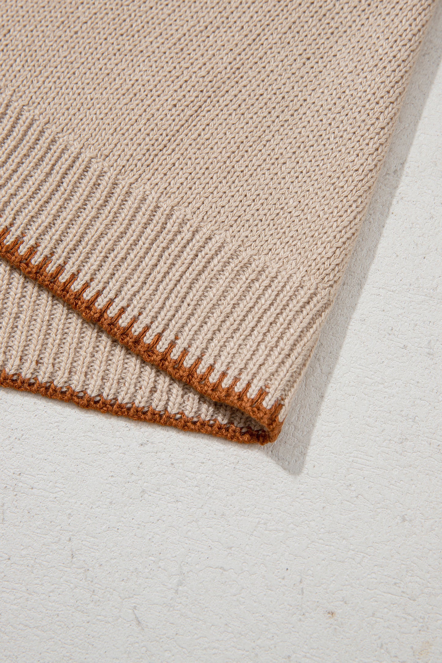 ~PREORDER ~ Parchment Contrast Trim HOWDY Knit Sweater Top ~PREORDER ~