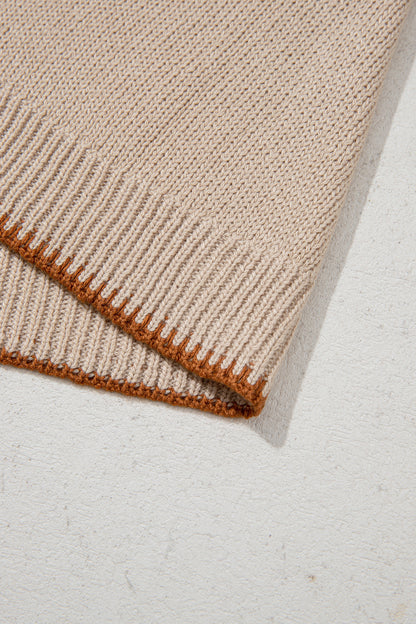 ~PREORDER ~ Parchment Contrast Trim HOWDY Knit Sweater Top ~PREORDER ~