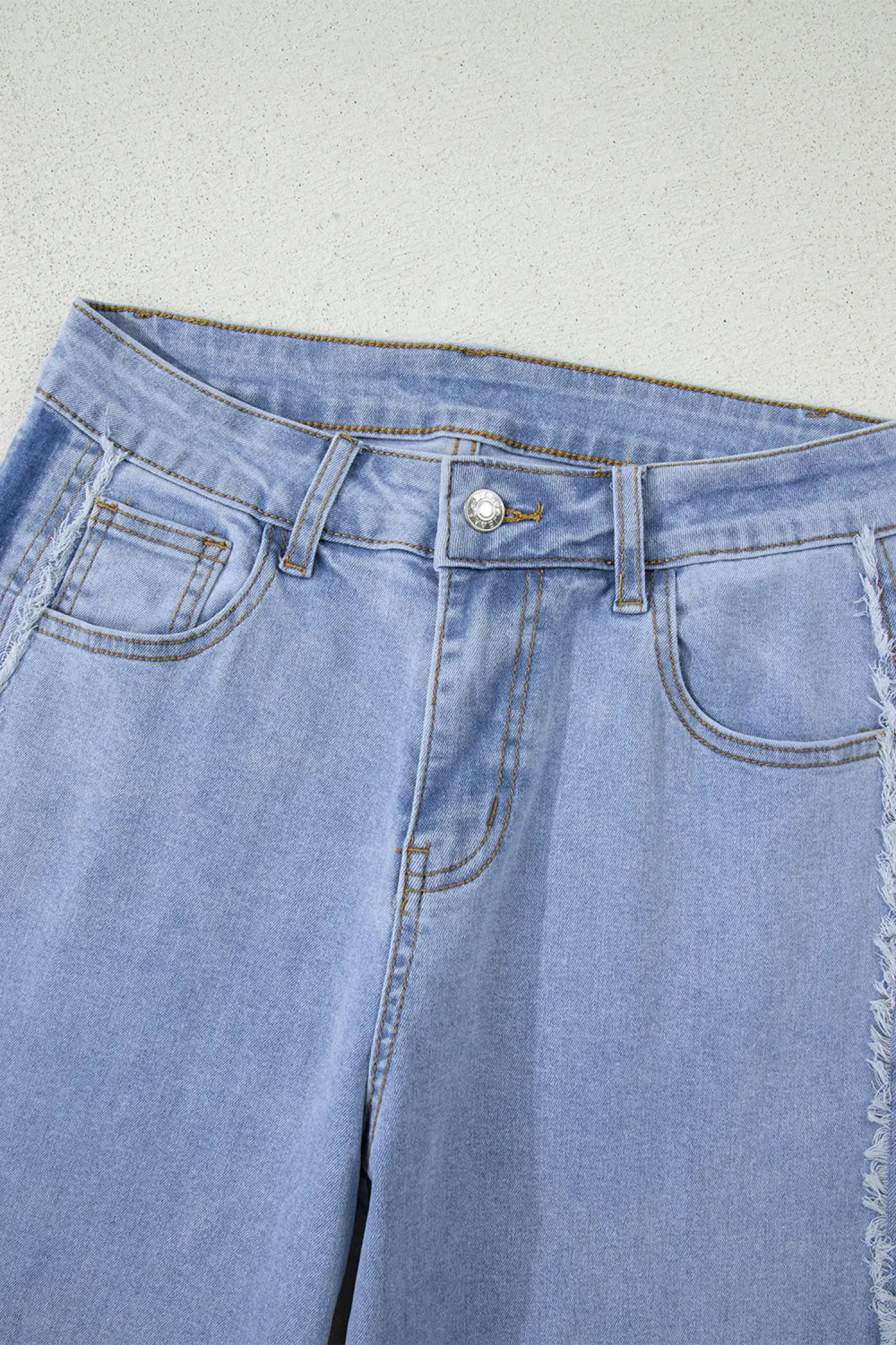~PREORDER~ Side Hustle Frayed Panel Wide Leg Jeans ~PREORDER~