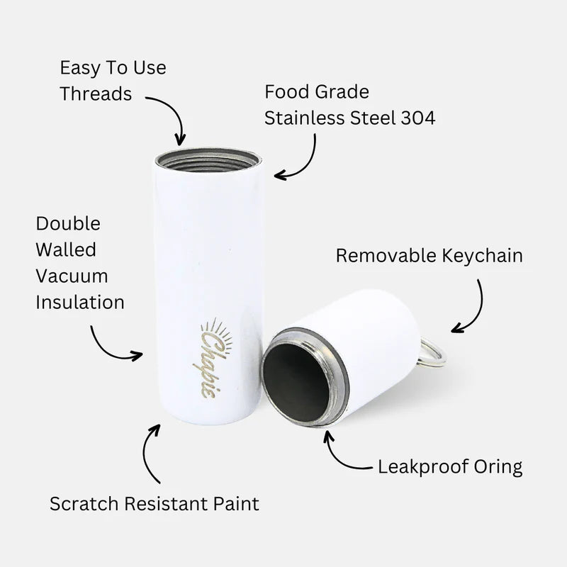 Chapie Plus - Stainless Steel Insulated Storage Keychain – Leakproof & Travel-Friendly