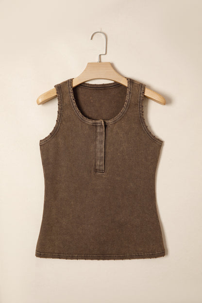 ~PREORDER~ Vintage Distressed Ribbed Mineral Wash Tank Top ~PREORDER~