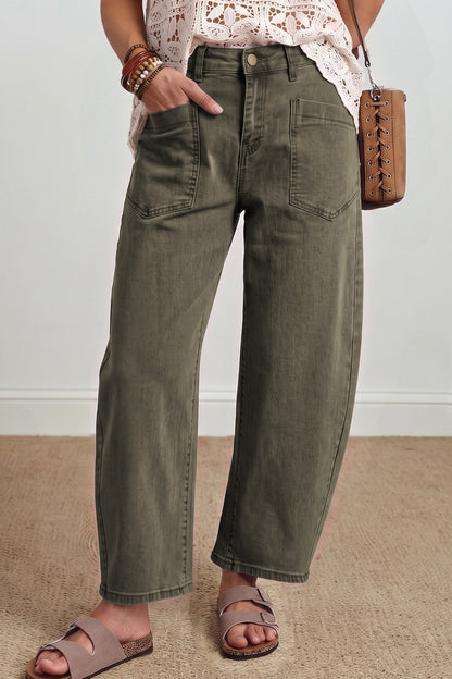 ~PREORDER~ Barrel Jeans | Square Patch Pocket Ankle-Length Denim Pants ~PREORDER~