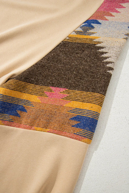 🌵 Desert Dreamer Aztec Patchwork Pullover