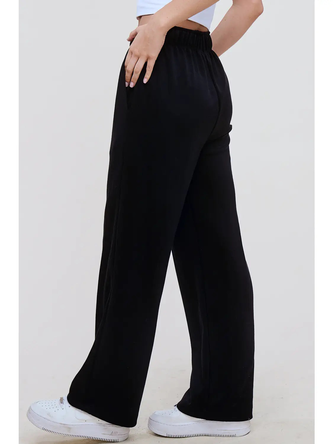 The Margo Scuba Wide Leg Pants – Pull-On Scuba Knit Boutique Lounge Trousers