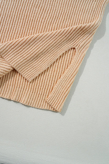 ~PREORDER~ Easy Layers Apricot Side Slit Knit Sweater ~PREORDER~