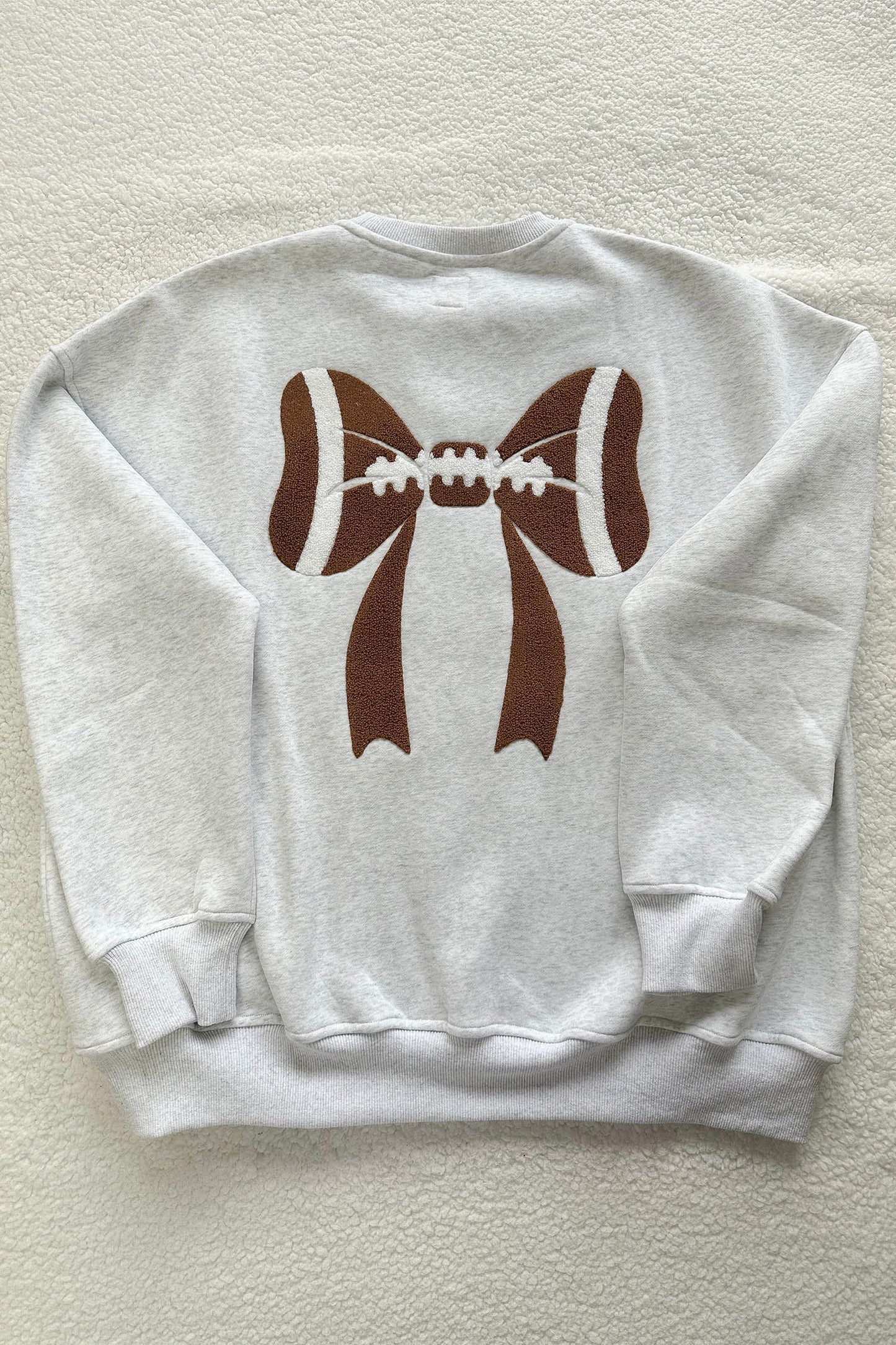 ~PREORDER ~ Game Day Bow Chenille Patch Sweatshirt ~PREORDER ~