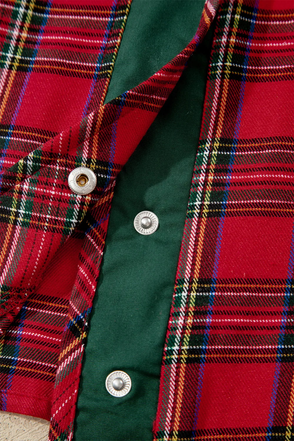 ~PREORDER~ Red Plaid Ruffle Trim Short Sleeve Shirt ~PREORDER~