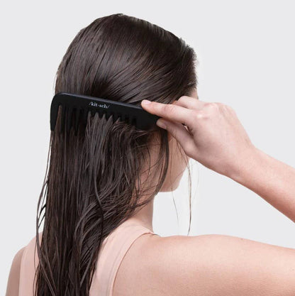 Kitsch Wide Tooth Detangling Comb | Curved Shower Comb for Wet or Dry Hair