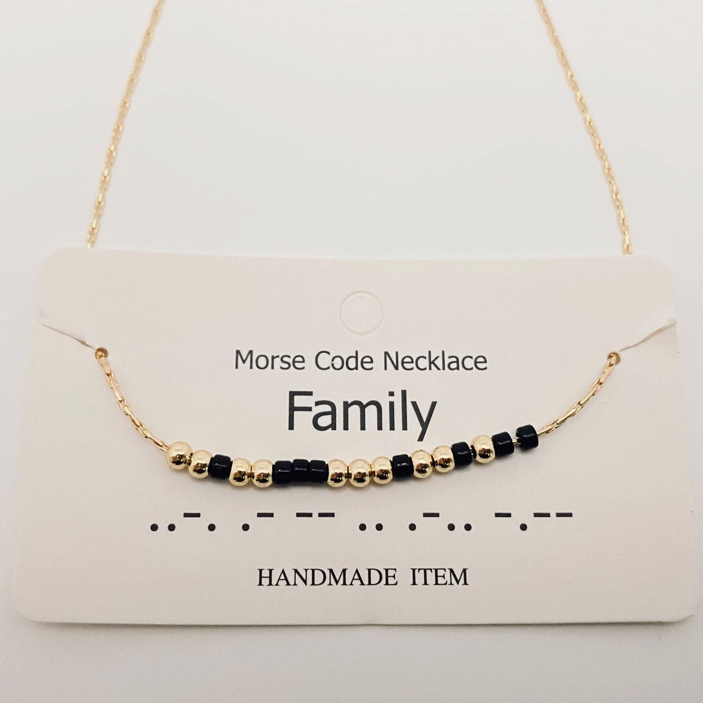 Personality Handmade Morse Code Necklace with Card