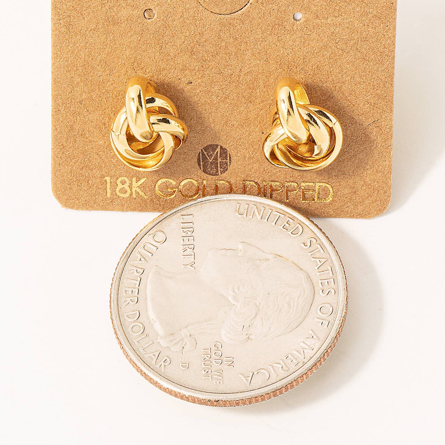 Metallic Knot Stud Earrings