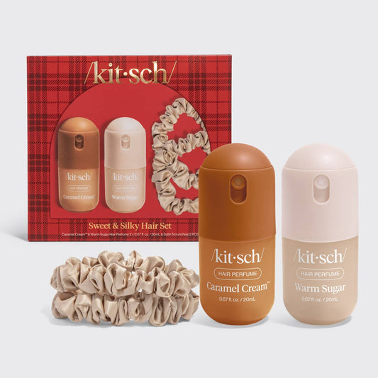 Kitsch Sweet & Silky Hair Gift Set | 4-Piece Hair Perfume & Satin Scrunchie Holiday Set