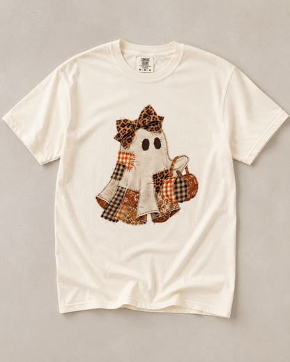 ~PREORDER ~ Patchwork Ghost Fall Graphic Tee ~PREORDER ~
