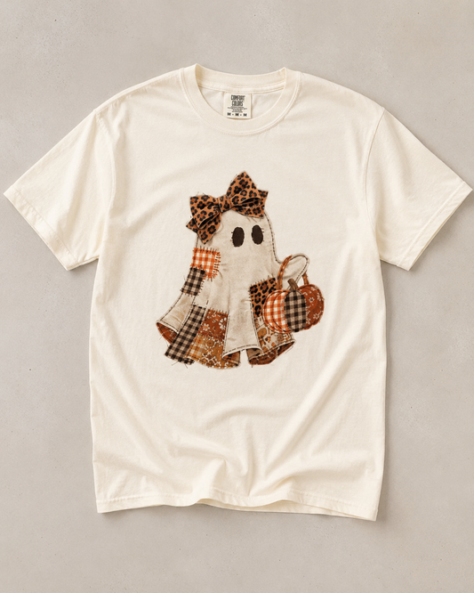 ~PREORDER ~ Patchwork Ghost Fall Graphic Tee ~PREORDER ~