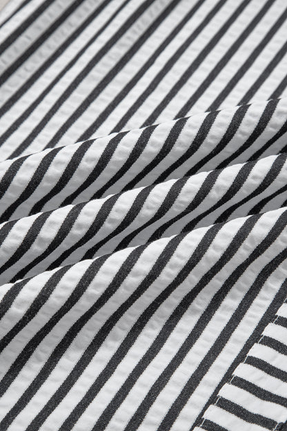 ~PREORDER ~ Black Stripe Wide Leg Casual Pants ~PREORDER ~