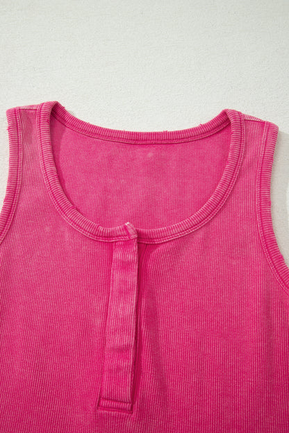 ~PREORDER~ Vintage Distressed Ribbed Mineral Wash Tank Top ~PREORDER~