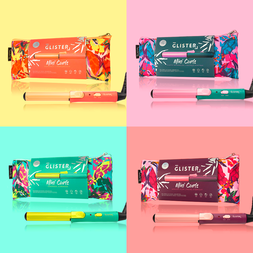 “Mini Curls” Travel Clip Curler with Carrying Pouch