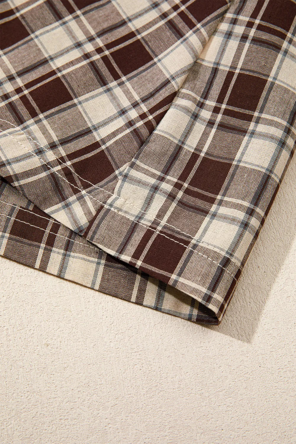 ~PREORDER~ Mocha Morning Plaid Button Front Dress ~PREORDER~
