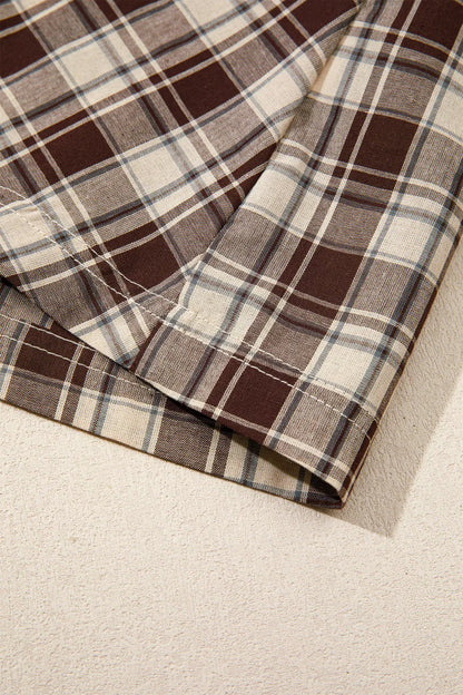 ~PREORDER~ Mocha Morning Plaid Button Front Dress ~PREORDER~