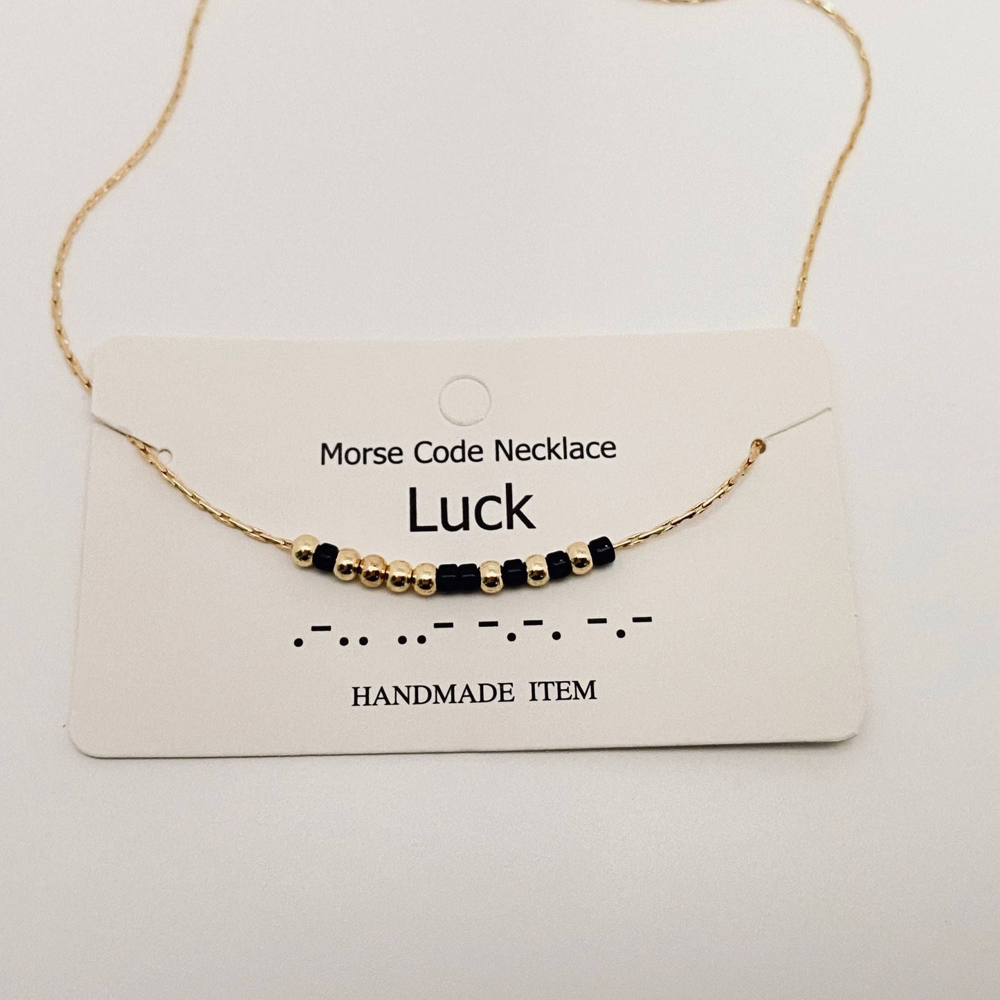 Personality Handmade Morse Code Necklace with Card