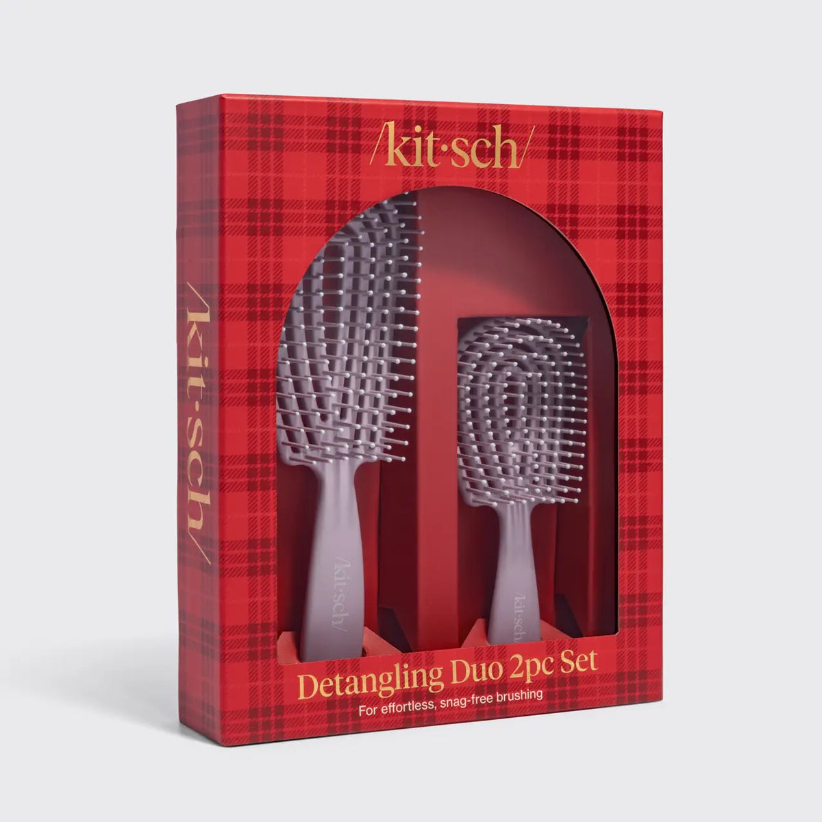 Kitsch Detangling Duo 2-Piece Hair Brush Set | Soft Violet