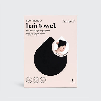 “Quick dry microfiber hair towel in Eco Black – B7 Boutique”

“Black hair wrap towel with loop and button closure”

“Frizz-reducing fast dry towel for women’s hair care routine”