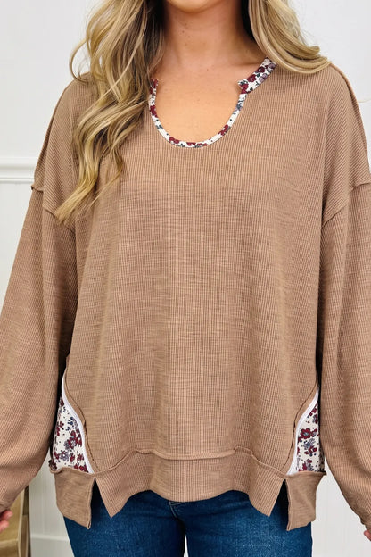 ~PREORDER~ Soft Bloom Floral Trim Tunic Top ~PREORDER~