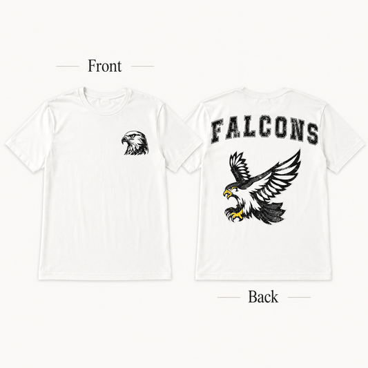 Falcons Graphic Tee | Front & Back School Spirit T-Shirt