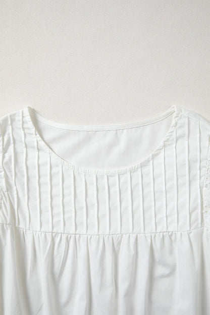 ~PREORDER~ Simply Sweet White Lace Flutter Sleeve Blouse ~PREORDER~