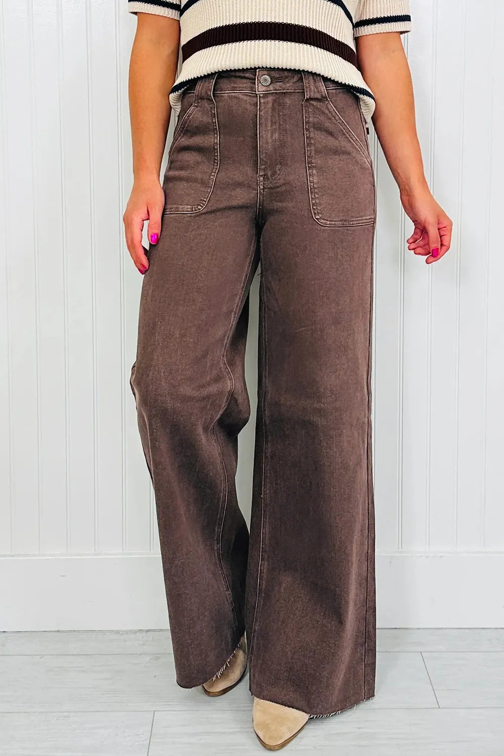 Chocolate Street Wide Leg Pocket Jeans
