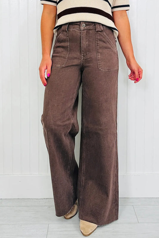 Chocolate Street Wide Leg Pocket Jeans