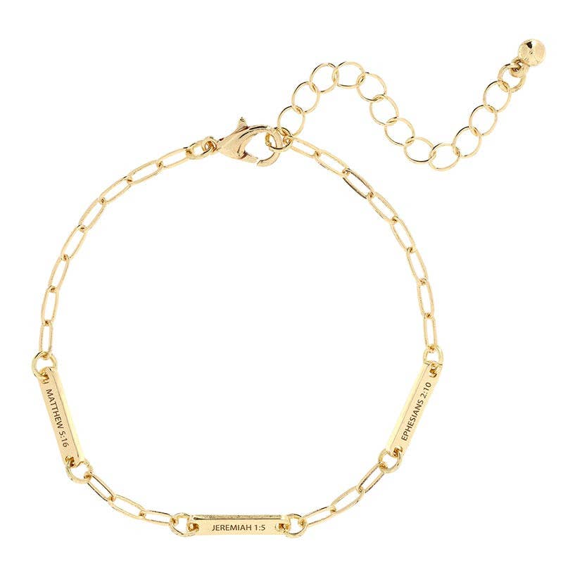 Love & Faith Gold Bracelet | Assorted Inspirational Faith Bracelet