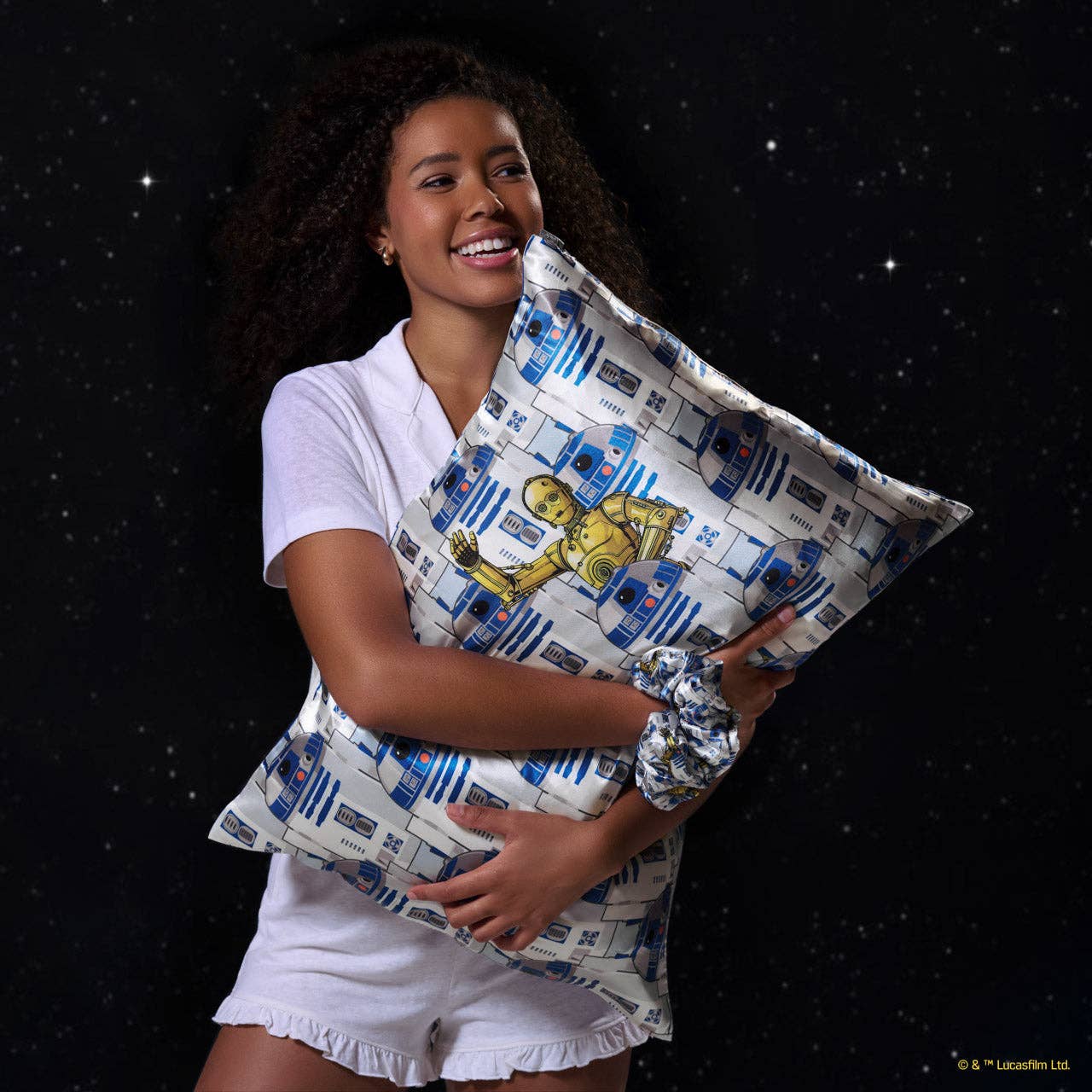 Star Wars™ & Kitsch Satin Pillowcase in R2-D2 & C-3PO