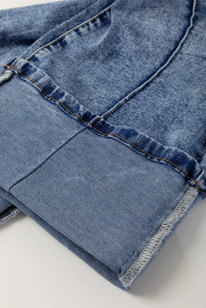 ~PREORDER~ Myosotis High-Waist Center Seam Cuffed Straight Jeans