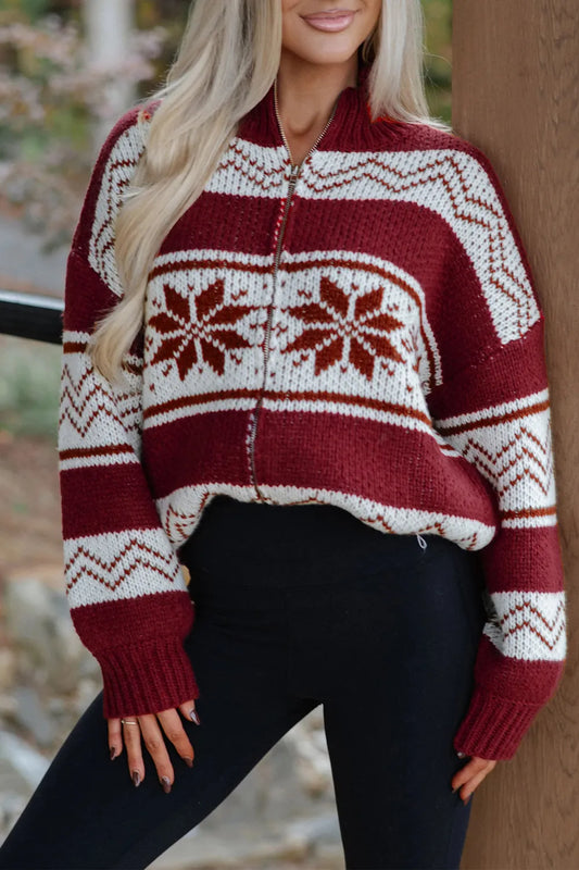~PREORDER~ Fireside Fair Isle Zip Cardigan ~PREORDER~
