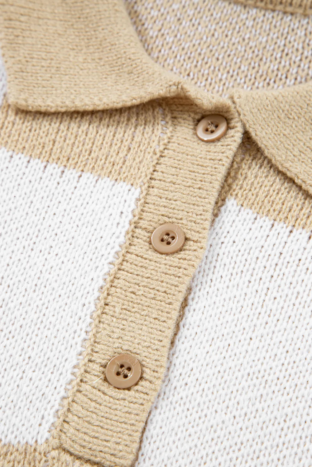 ~PREORDER~ Check Me Out Light French Beige Checkered Polo Sweater ~PREORDER~